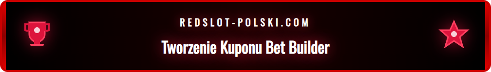 Interfejs tworzenia zakładu w Redslot Bet Builder na ekranie smartfona.