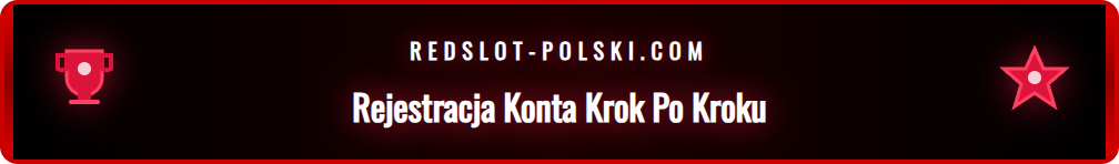 Formularz rejestracyjny na stronie Redslot z polami do wypełnienia.