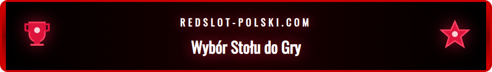 Interfejs wyboru stołów do gry w blackjacka na żywo w Redslot.
