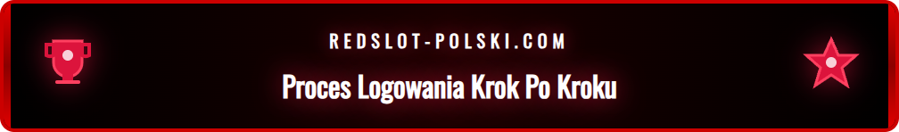 Grafika przedstawiająca kolejne etapy procesu logowania w Redslot.