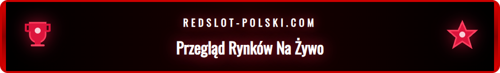 Interfejs platformy Redslot z dostępnymi rynkami na żywo.