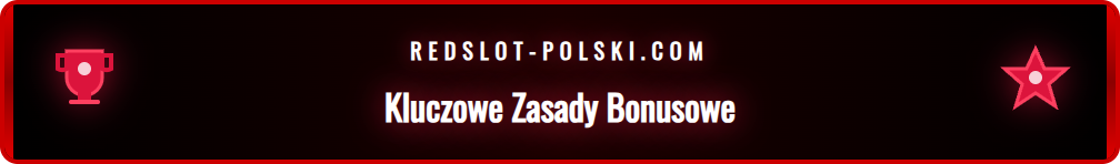 Infografika wyjaśniająca kluczowe elementy warunków bonusowych w Redslot.